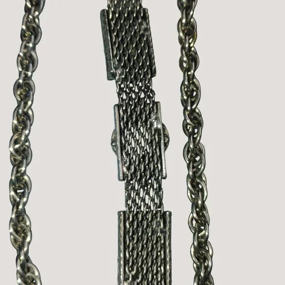 Bracelet Green Stone Cabochons Vintage Art Deco Silver Tone Faux Pearl Accents - Picture 3 of 9